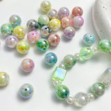 20Pcs 16mm Gradient Acrylic Spacer Beads DIY Earring Sewing Accessory