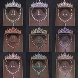 Baroque Crystal Tiara Crown Bridal Jewelry Set
