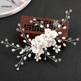 Pearl Tiaras Wedding Hair Accessories Headwear Bride Side Pin Hair Jewelry