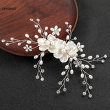 Pearl Tiaras Wedding Hair Accessories Headwear Bride Side Pin Hair Jewelry
