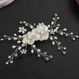 Pearl Tiaras Wedding Hair Accessories Headwear Bride Side Pin Hair Jewelry