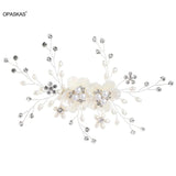 Pearl Tiaras Wedding Hair Accessories Headwear Bride Side Pin Hair Jewelry