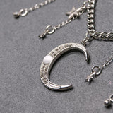 Star Moon Pendant Tassel Head Chain Boho Crystal Hair Accessories