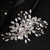Pearl Crystal Flower Hair Clips For Bride