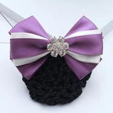 Stylish Floral Lace Bow Bun Net Snood Jewelry Hair Clip