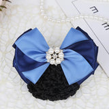 Stylish Floral Lace Bow Bun Net Snood Jewelry Hair Clip