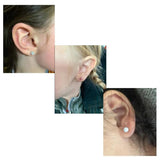 3Pairs 16G Stud Earring Set + 6pcs Replacement Balls For Sensitive Ears