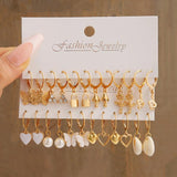 Colorful Acrylic Flower Stud Earrings Set for Women