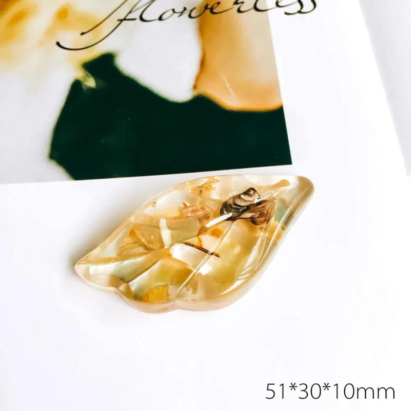Acrylic Resin Beads Round Cylinder Earrings Pendant 4pcs