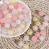 Frosted Medium Round Beads for DIY Jewelry Making