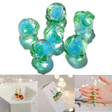 10Pcs Luminous Persimmon Glass Beads for DIY Jewelry Making