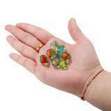 10Pcs Luminous Persimmon Glass Beads for DIY Jewelry Making