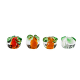 10Pcs Luminous Persimmon Glass Beads for DIY Jewelry Making
