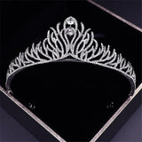 Baroque Metal Crystal Tiara Wedding Crown Headband for Queen Prom Party