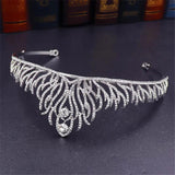 Baroque Metal Crystal Tiara Wedding Crown Headband for Queen Prom Party