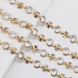 1M Crystal Glass Beads Chain for Jewelry Making DIY
