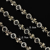 1M Crystal Glass Beads Chain for Jewelry Making DIY