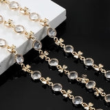 1M Crystal Glass Beads Chain for Jewelry Making DIY