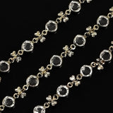 1M Crystal Glass Beads Chain for Jewelry Making DIY