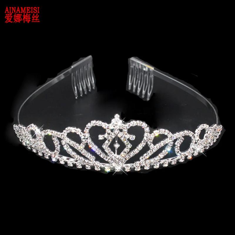 Princess Crown Bride Tiaras Hair Comb Jewelry Headband
