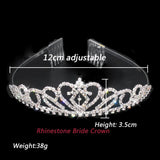 Princess Crown Bride Tiaras Hair Comb Jewelry Headband
