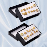 Animal Earring Set Zirconia Stainless Steel Elephant Cat Earrings