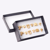 Animal Earring Set Zirconia Stainless Steel Elephant Cat Earrings