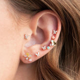 6 Pcs Crystal Butterfly Earrings Set for Women