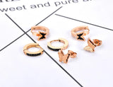 Stainless Steel Butterfly Earrings Set