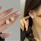 Simulated Pearl Earrings Set For Women - Ball Stud Earrings