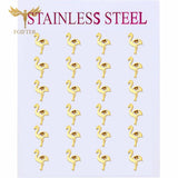 12 Pairs Flamingo Bird Earrings Set Golden Stainless Steel Jewelry