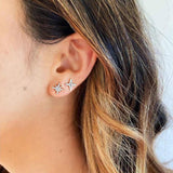 Star Moon Silver Plated Earring Set Stud Girl Fine Jewelry Wedding Accessory