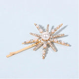 Geometric Star Rhinestone Pearl Hair Pin Hair Accessories for Women