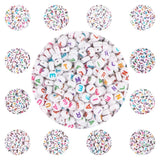 100-500Pcs A-Z Alphabet Round Acrylic Beads For Jewelry Making