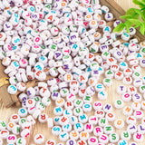 100-500Pcs A-Z Alphabet Round Acrylic Beads For Jewelry Making