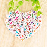100-500Pcs A-Z Alphabet Round Acrylic Beads For Jewelry Making