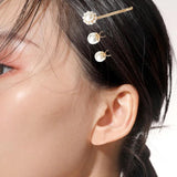3pc/set Pearl Hair Pins Bridal Bobby Forks Barrettes Headpiece