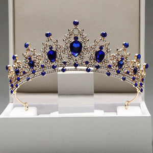 Crown Retro Queen Tiaras Bridal Headwear Ladies Walk Show Colour