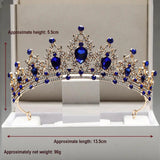 Crown Retro Queen Tiaras Bridal Headwear Ladies Walk Show Colour