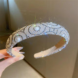 Purple Rhinestone Hairbands for Women Pearl Headwear Ladies Hair Accessories