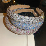 Purple Rhinestone Hairbands for Women Pearl Headwear Ladies Hair Accessories