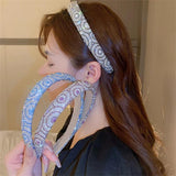 Purple Rhinestone Hairbands for Women Pearl Headwear Ladies Hair Accessories