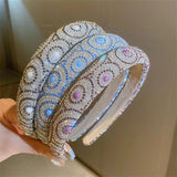Purple Rhinestone Hairbands for Women Pearl Headwear Ladies Hair Accessories