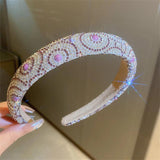 Purple Rhinestone Hairbands for Women Pearl Headwear Ladies Hair Accessories