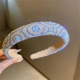 Purple Rhinestone Hairbands for Women Pearl Headwear Ladies Hair Accessories