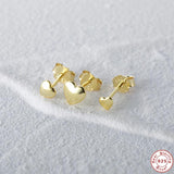 Zirconia 925 Silver Stud Earrings Heart Stars Set