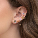 6 Pcs Halloween Stud Earrings Set with Cubic Zircon for Women