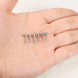 8 Pairs CZ Cartilage Stud Earrings Tiny Round 2MM Piercing