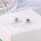 Africa Map Earrings 12 Pairs Stud Earring Set Stainless Steel Ear Piercing