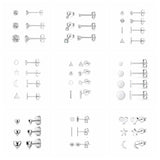 925 Silver Stud Earring Women Zircon Star Moon Piercing Earings